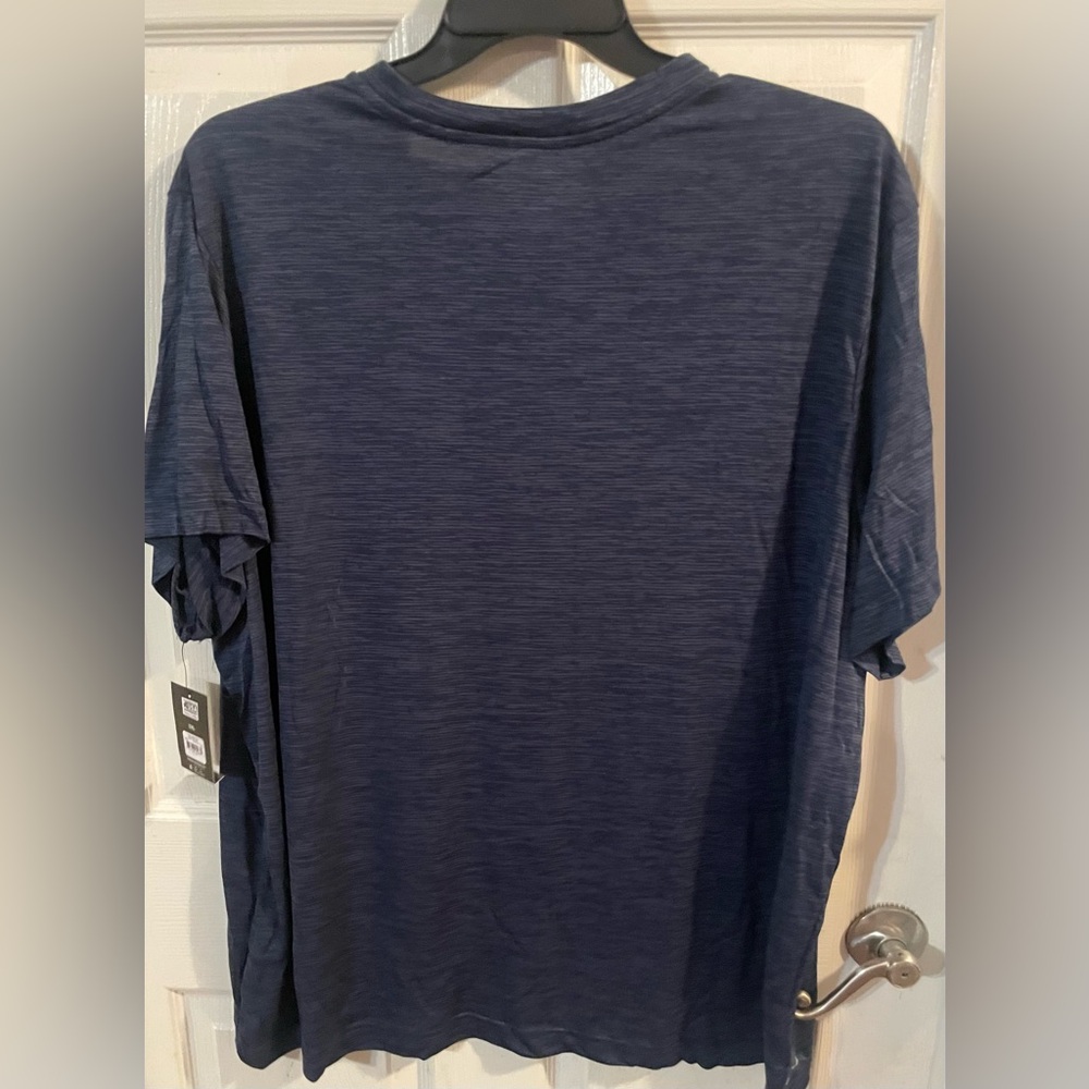 3 NWT Athletic Works Men’s 3XL Blue Space Dye Performance Tee Activewear Shirt - Picture 9 of 9